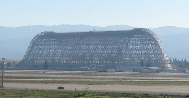 Hangar One and Moffett Runways